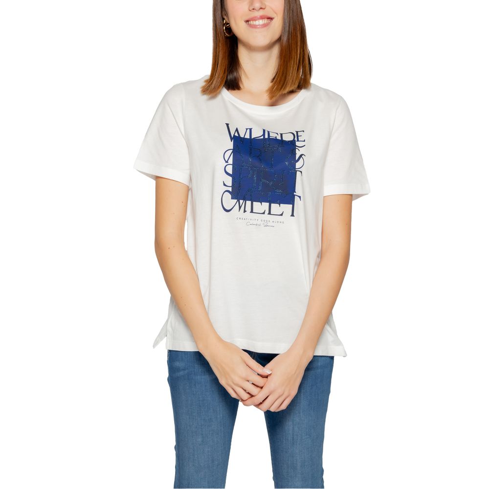 Street One White Cotton Tops & T-Shirt IT36 | XXS