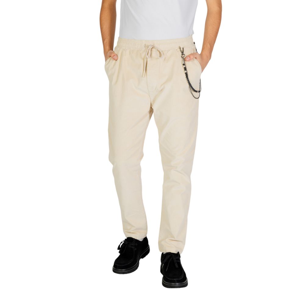 Gianni Lupo Cream Cotton Jeans & Pant