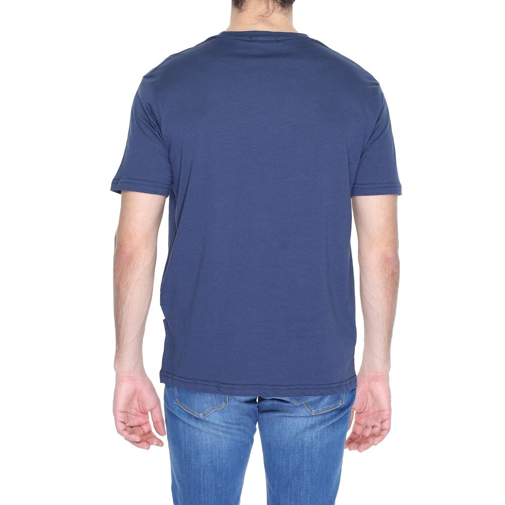 Gianni Lupo Blue Cotton T-Shirt IT44 | S