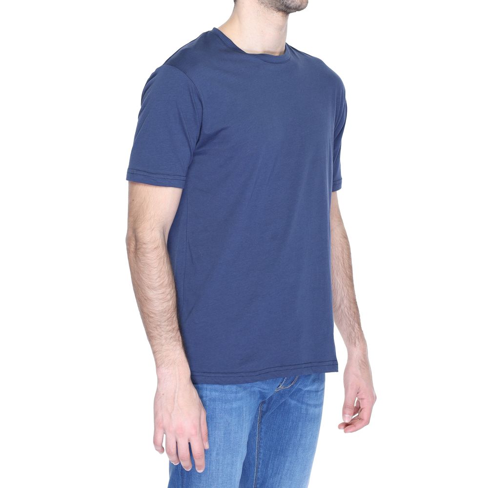 Gianni Lupo Blue Cotton T-Shirt IT44 | S