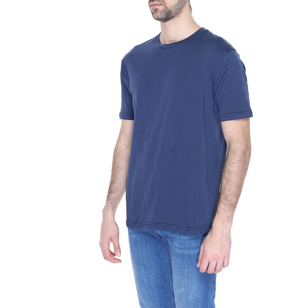 Gianni Lupo Blue Cotton T-Shirt IT44 | S