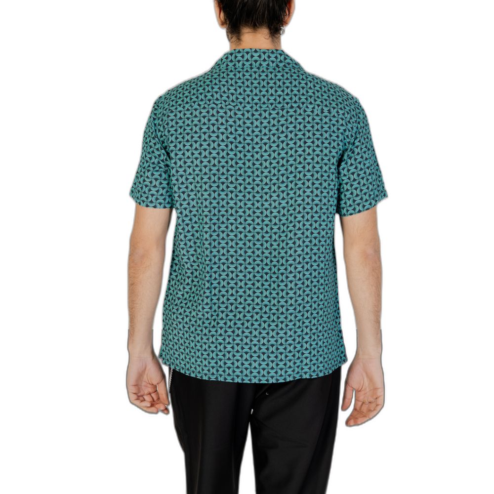 Gianni Lupo Turquoise Viscose Shirt IT54 | XXL