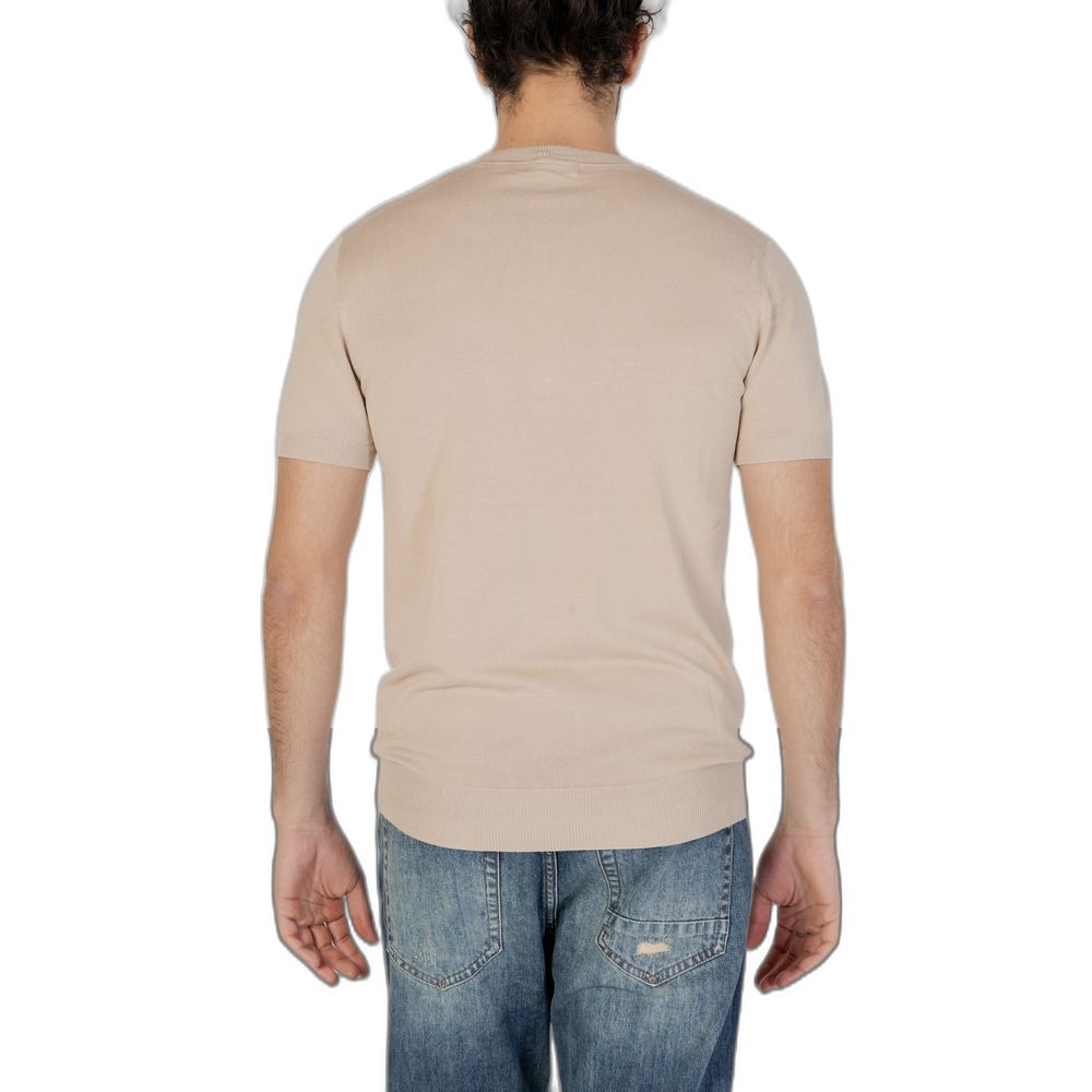 Gianni Lupo Beige Viscose T-Shirt IT52 | XL