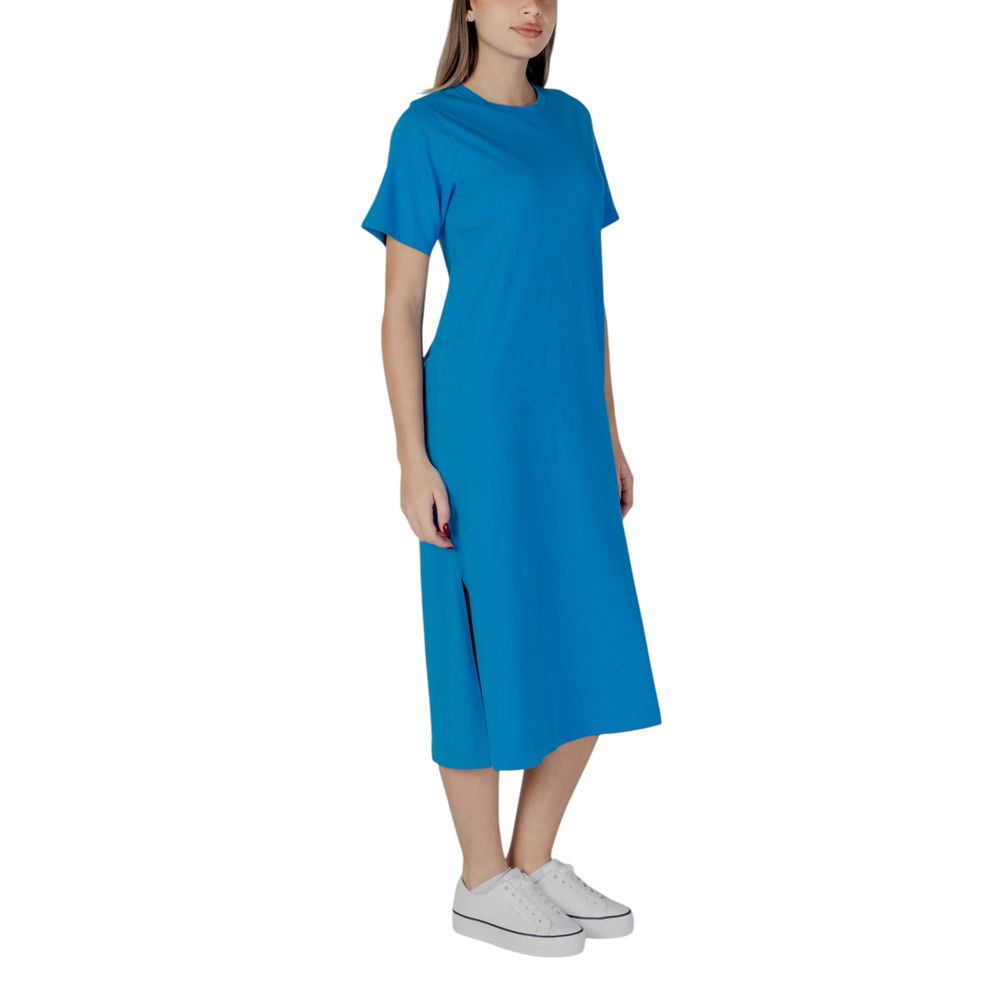 B.Young Blue Cotton Dress