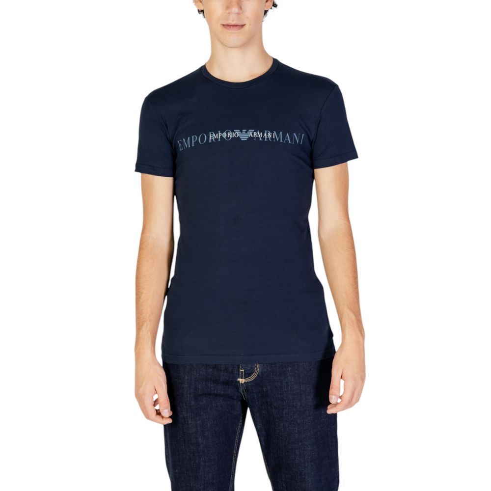 Emporio Armani Underwear Blue Cotton T-Shirt