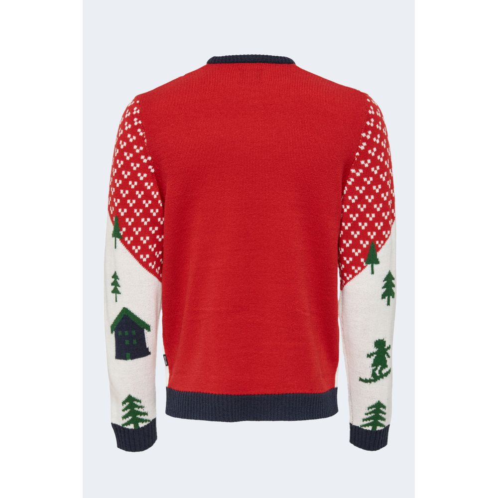 Only & Sons Red Acrylic Sweater IT42 | XS