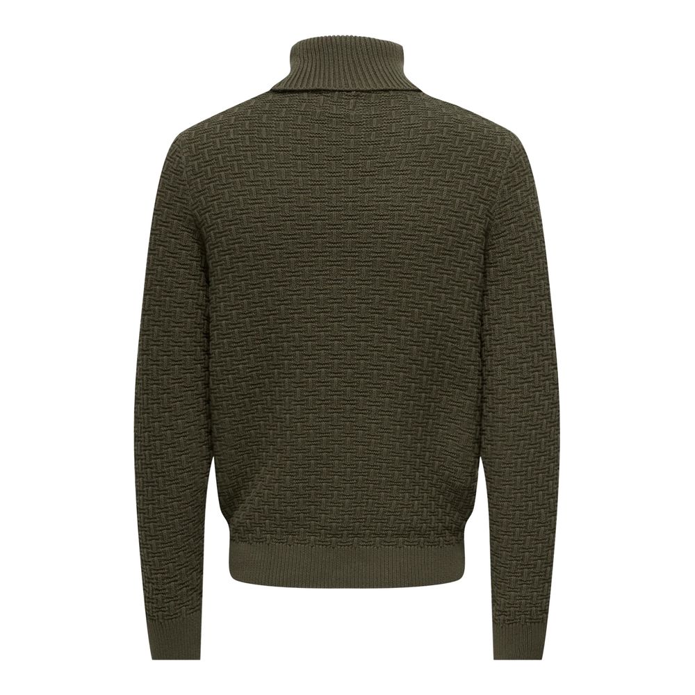 Only & Sons Brown Cotton Sweater