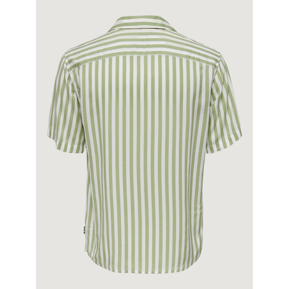 Only & Sons Green Viscose Shirt IT44 | S