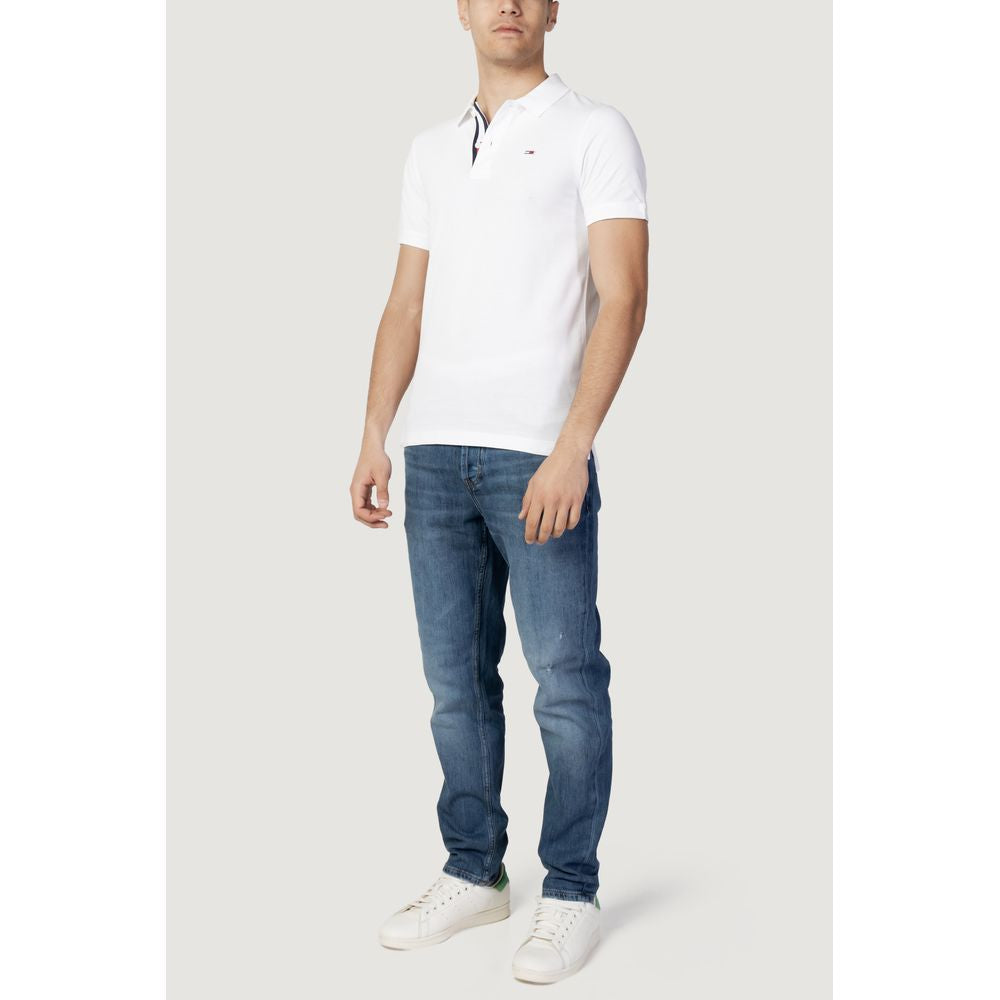 Tommy Hilfiger Jeans White Cotton Polo Shirt