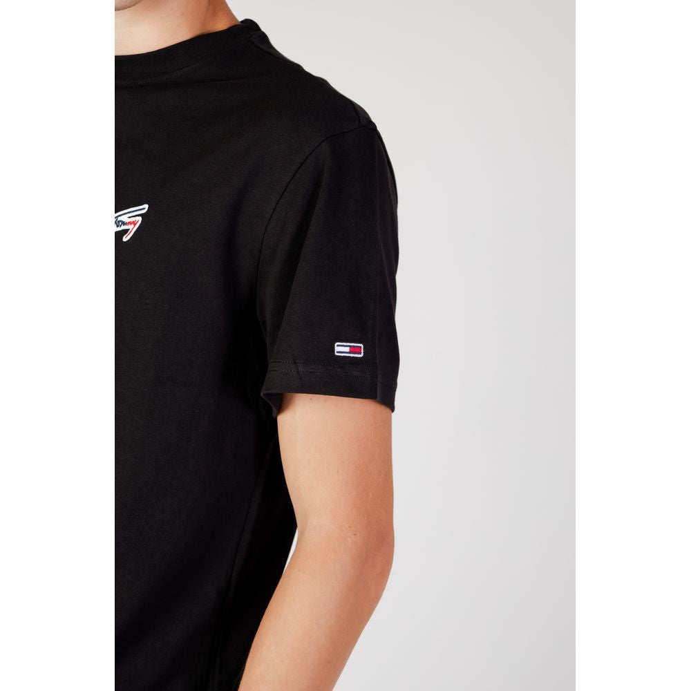 Tommy Hilfiger Jeans Black Cotton T-Shirt IT52 | XL