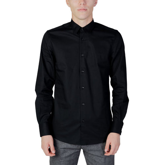 Antony Morato Black Cotton Shirt IT54 | XXL