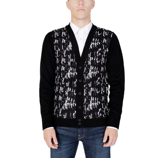 Antony Morato Black Wool Cardigan IT54 | XXL