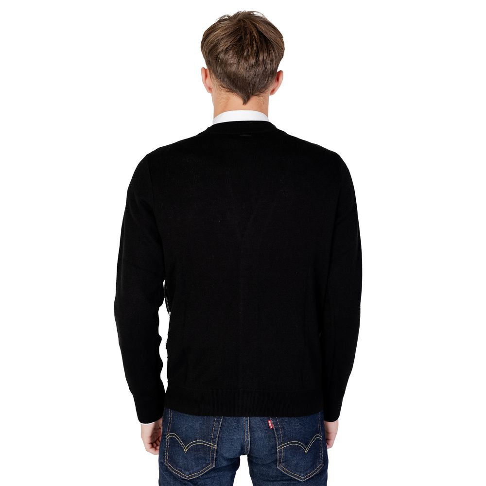 Antony Morato Black Wool Cardigan IT54 | XXL