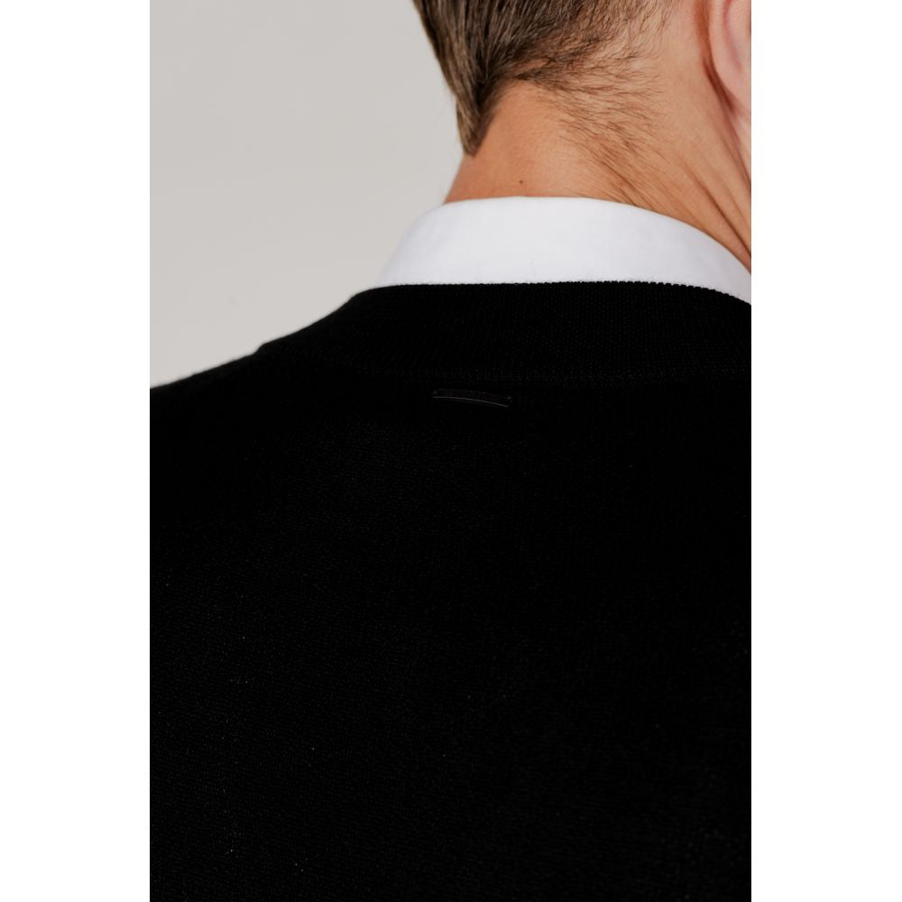 Antony Morato Black Wool Cardigan IT54 | XXL