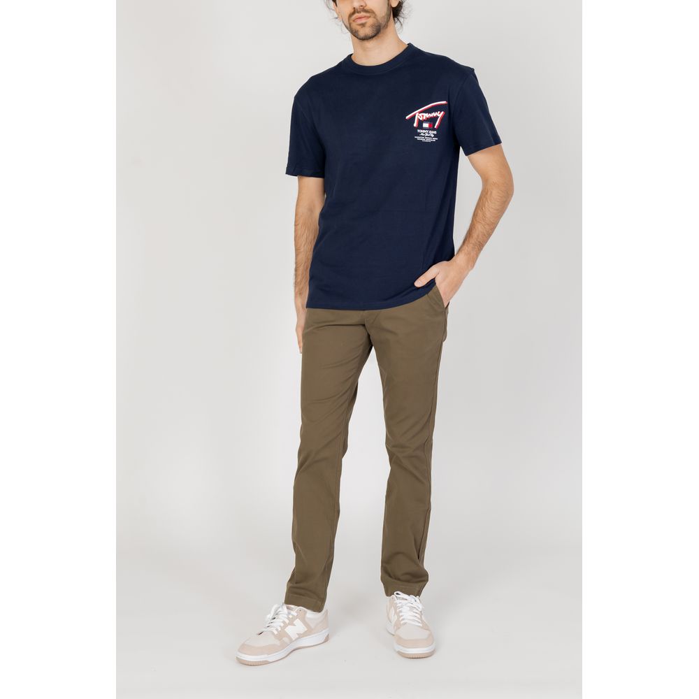 Tommy Hilfiger Jeans Blue Cotton T-Shirt