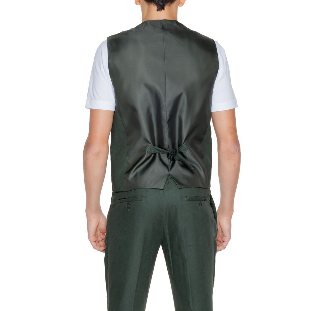 Antony Morato Green Linen Vest IT48 | M