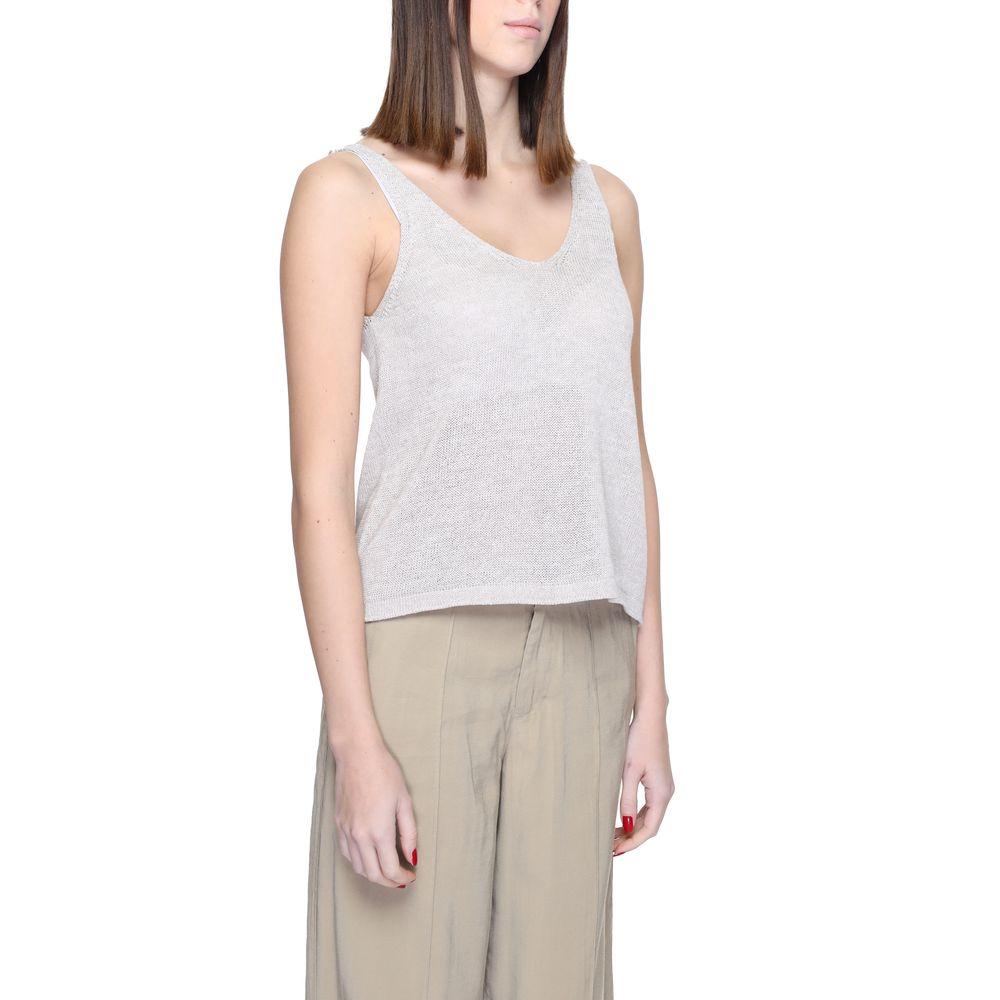 Jacqueline De Yong Beige Recycled Cotton Tops & T-Shirt IT44 | L