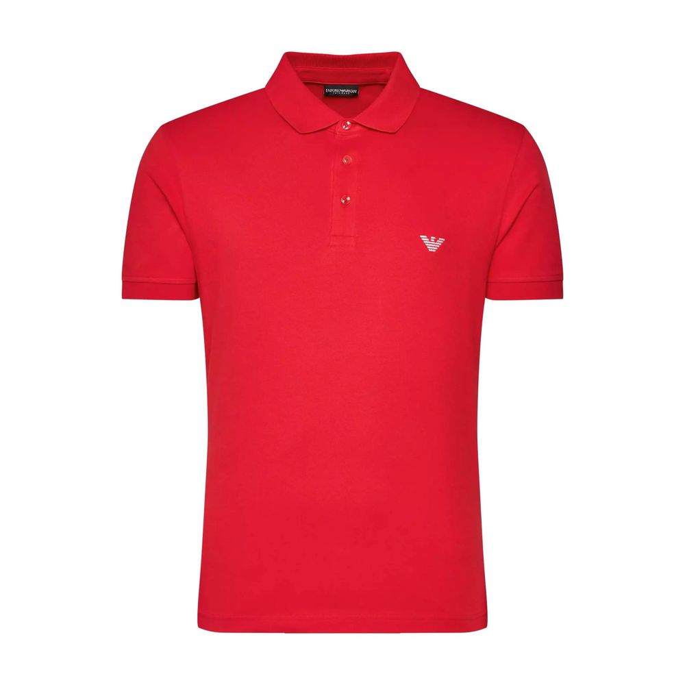 Emporio Armani Underwear Red Cotton Polo Shirt IT54 | XXL