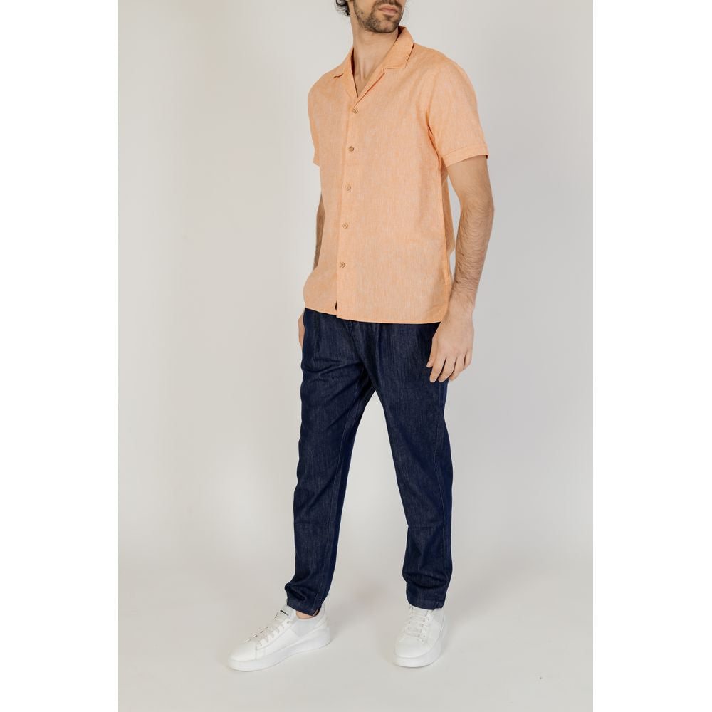 Hamaki-Ho Orange Linen Shirt IT52 | XL