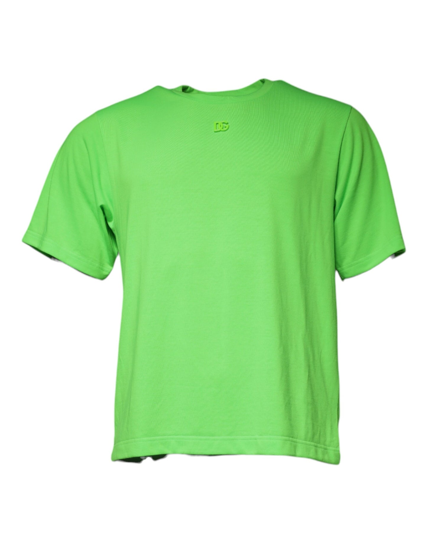 Dolce & Gabbana Green Logo Round Neck Short Sleeves T-shirt IT48 / M