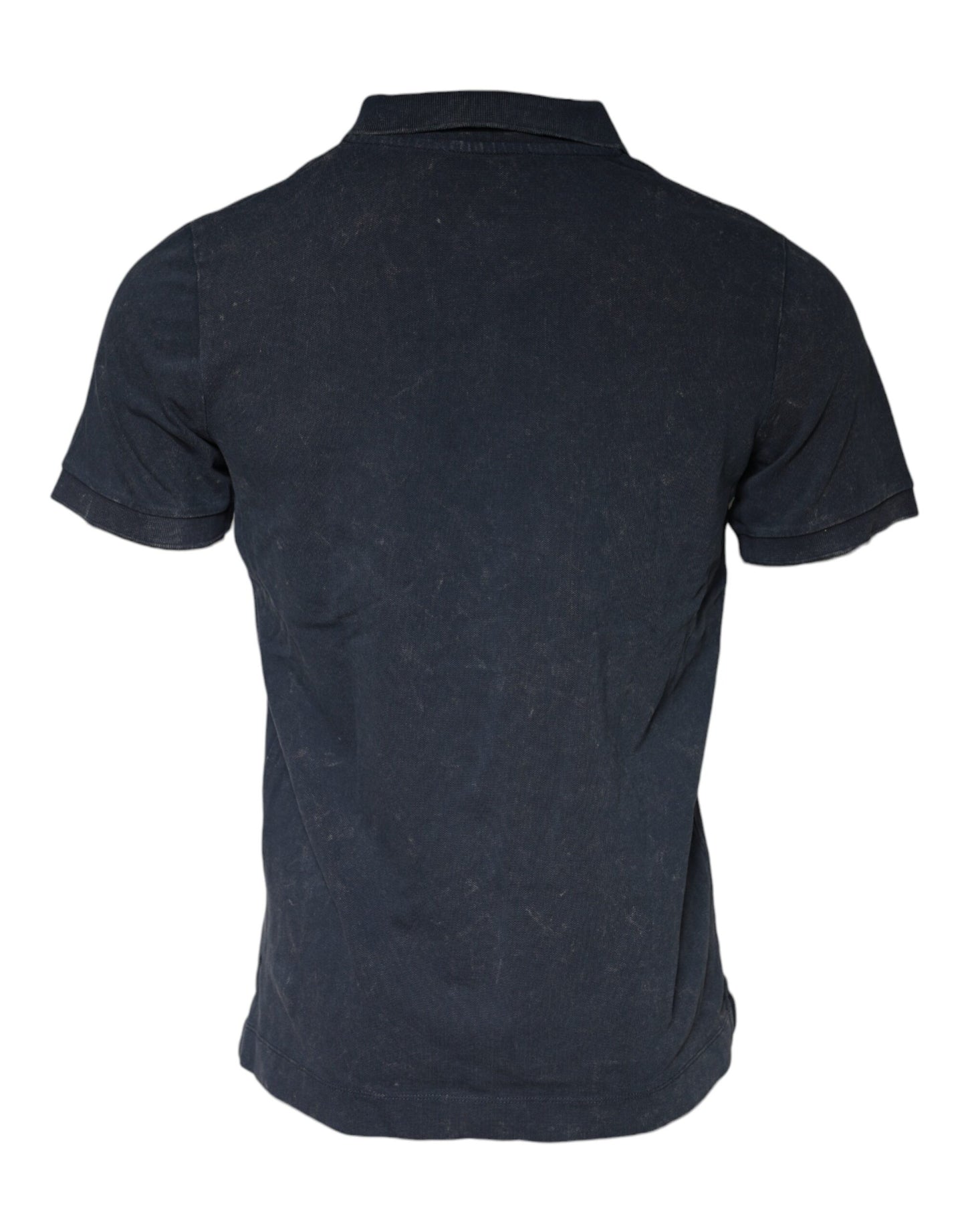 Dolce & Gabbana Dark Blue Logo Button Collared Polo T-shirt IT48 / M