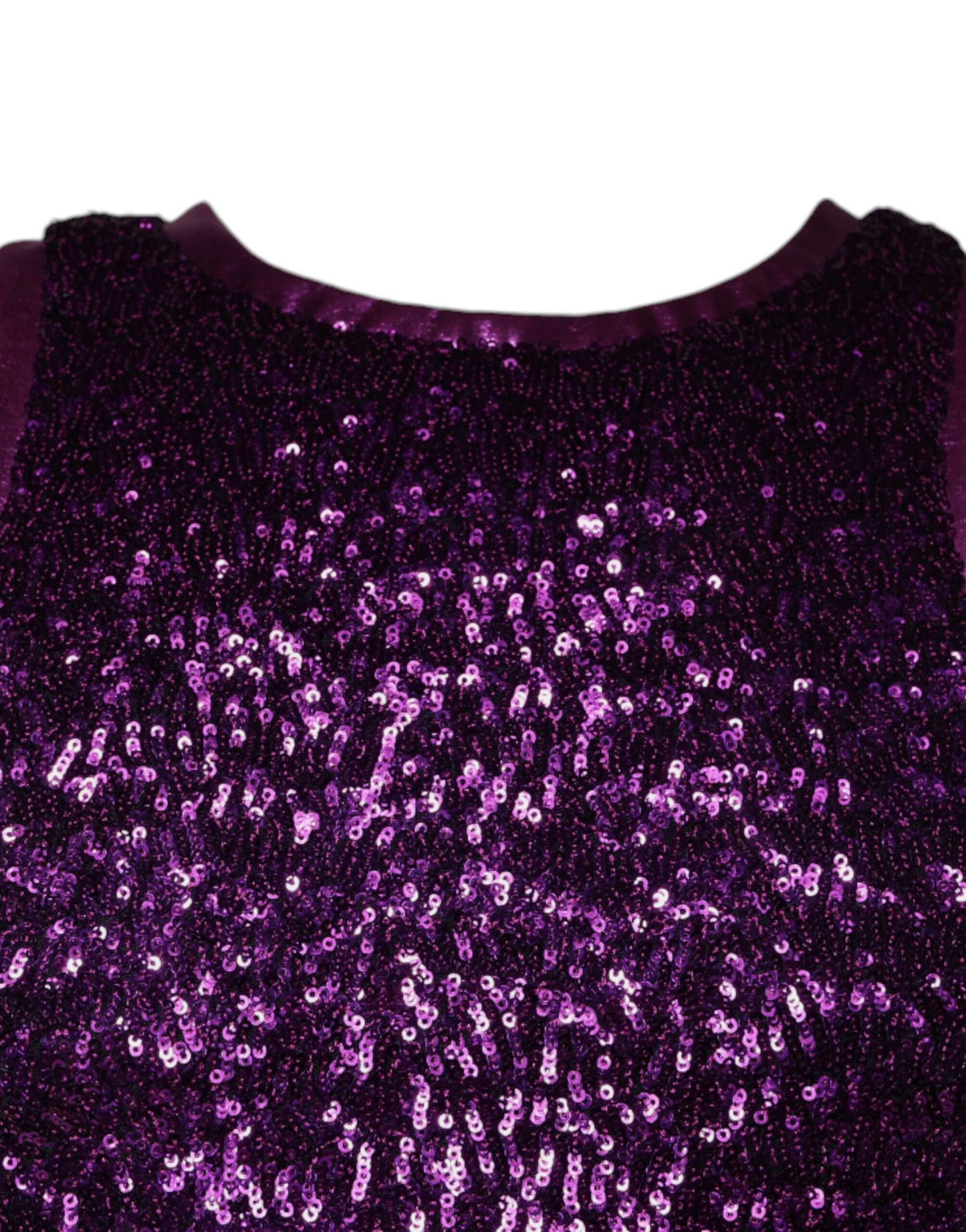 Dolce & Gabbana Purple Sequin Round Neck Sleeveless T-shirt IT48 / M