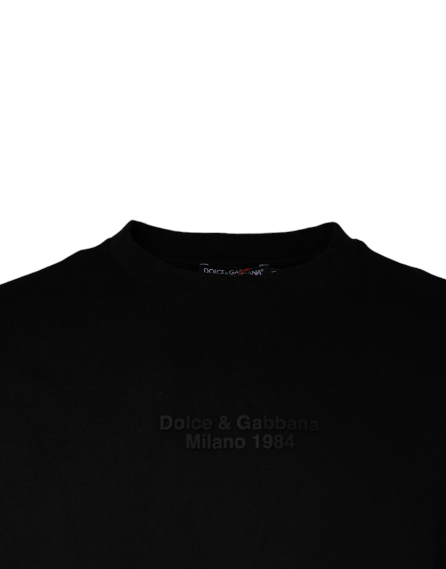 Dolce & Gabbana Black Leopard Cotton Short Sleeves T-shirt IT46 / S