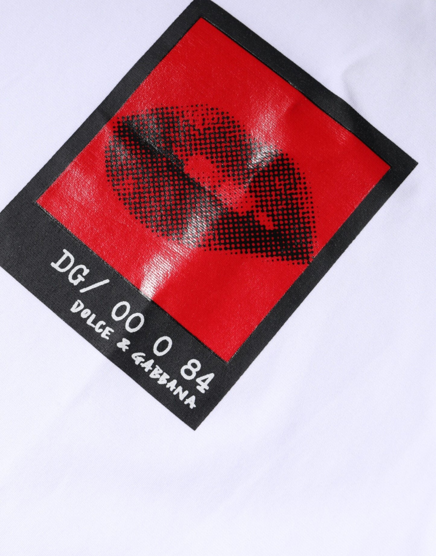 Dolce & Gabbana White Red Lips Print Cotton T-shirt IT44 / XS