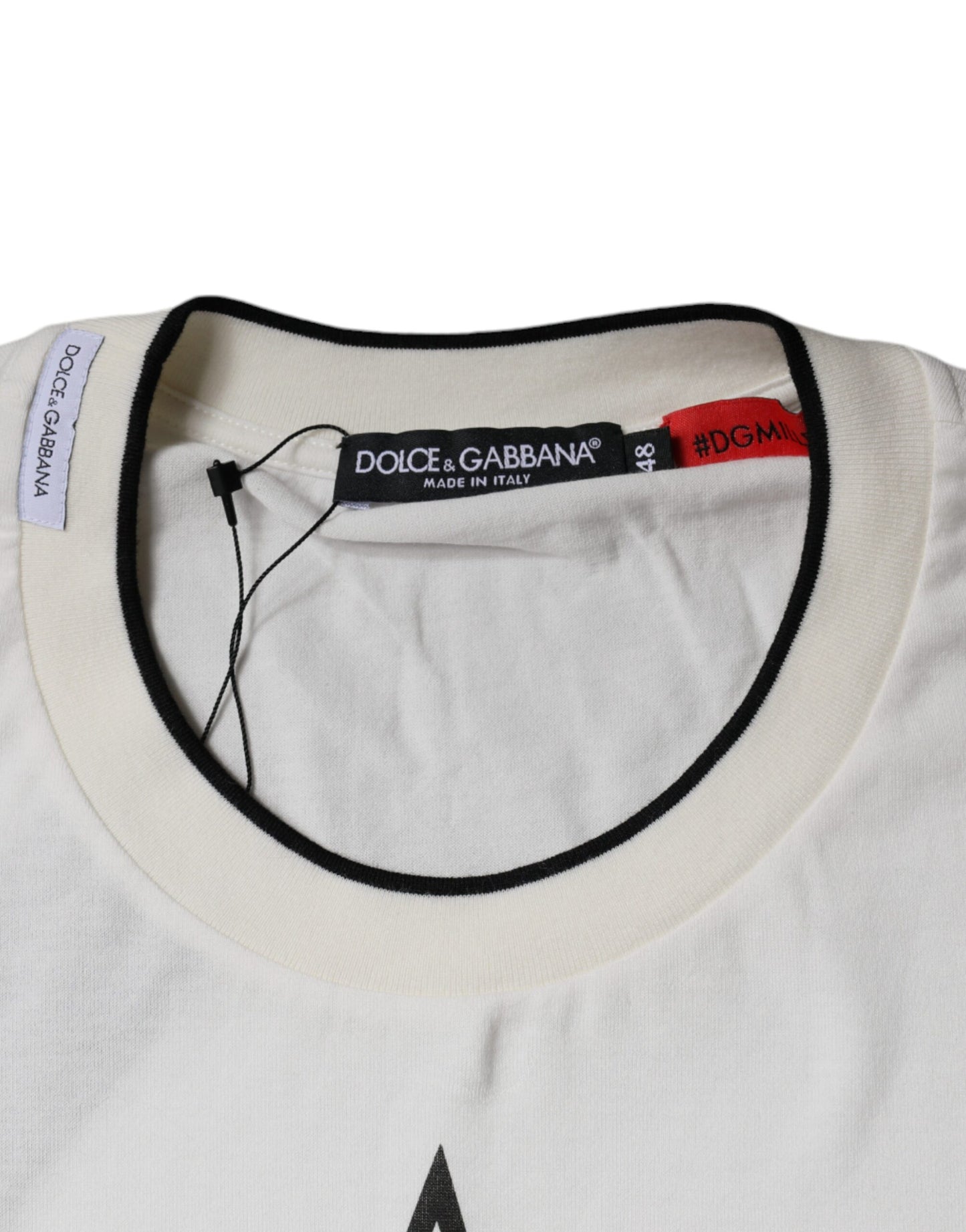 Dolce & Gabbana White DG Stars Print Cotton T-shirt IT48 / M