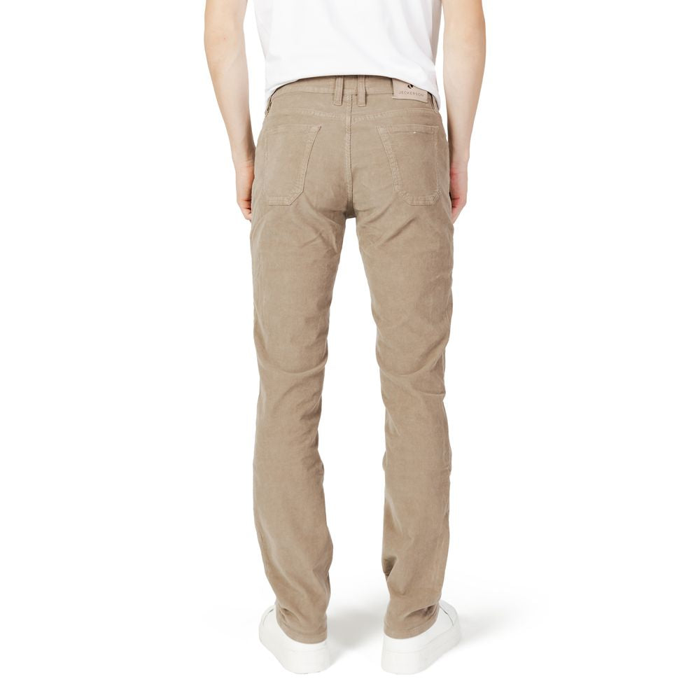 Jeckerson Beige Cotton Jeans & Pant W35