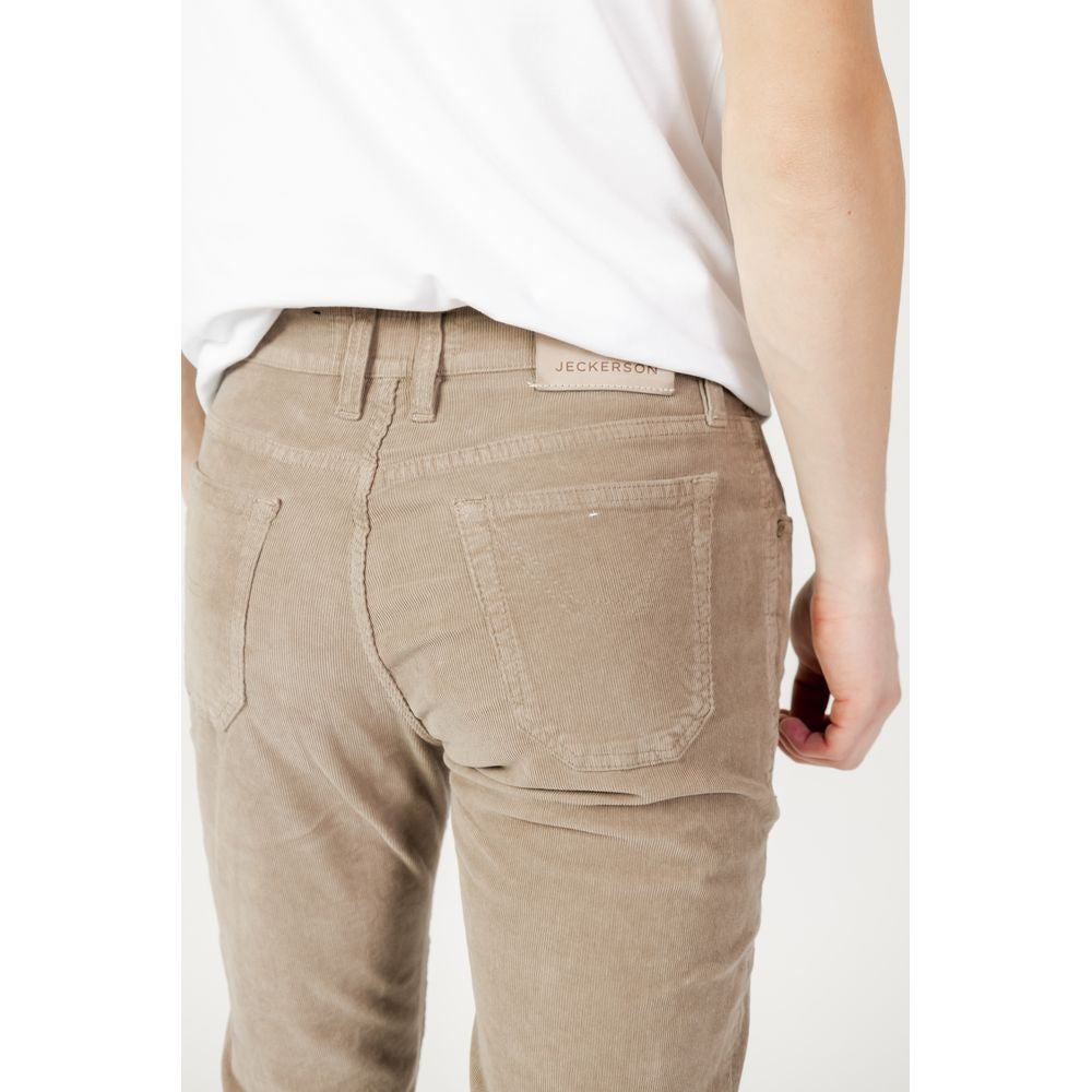 Jeckerson Beige Cotton Jeans & Pant W35