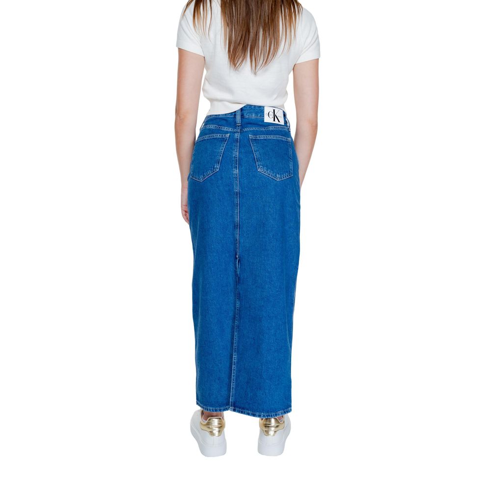 Calvin Klein Jeans Blue Cotton Skirt