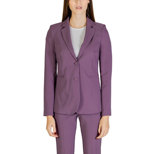 Sandro Ferrone Purple Polyester Suits & Blazer