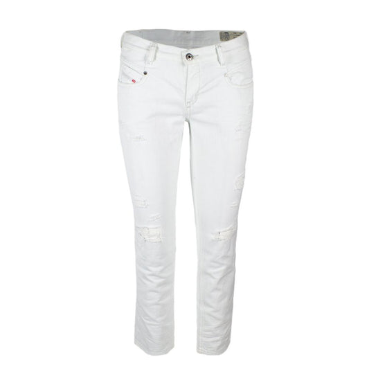 Diesel White Cotton Jeans & Pant W26