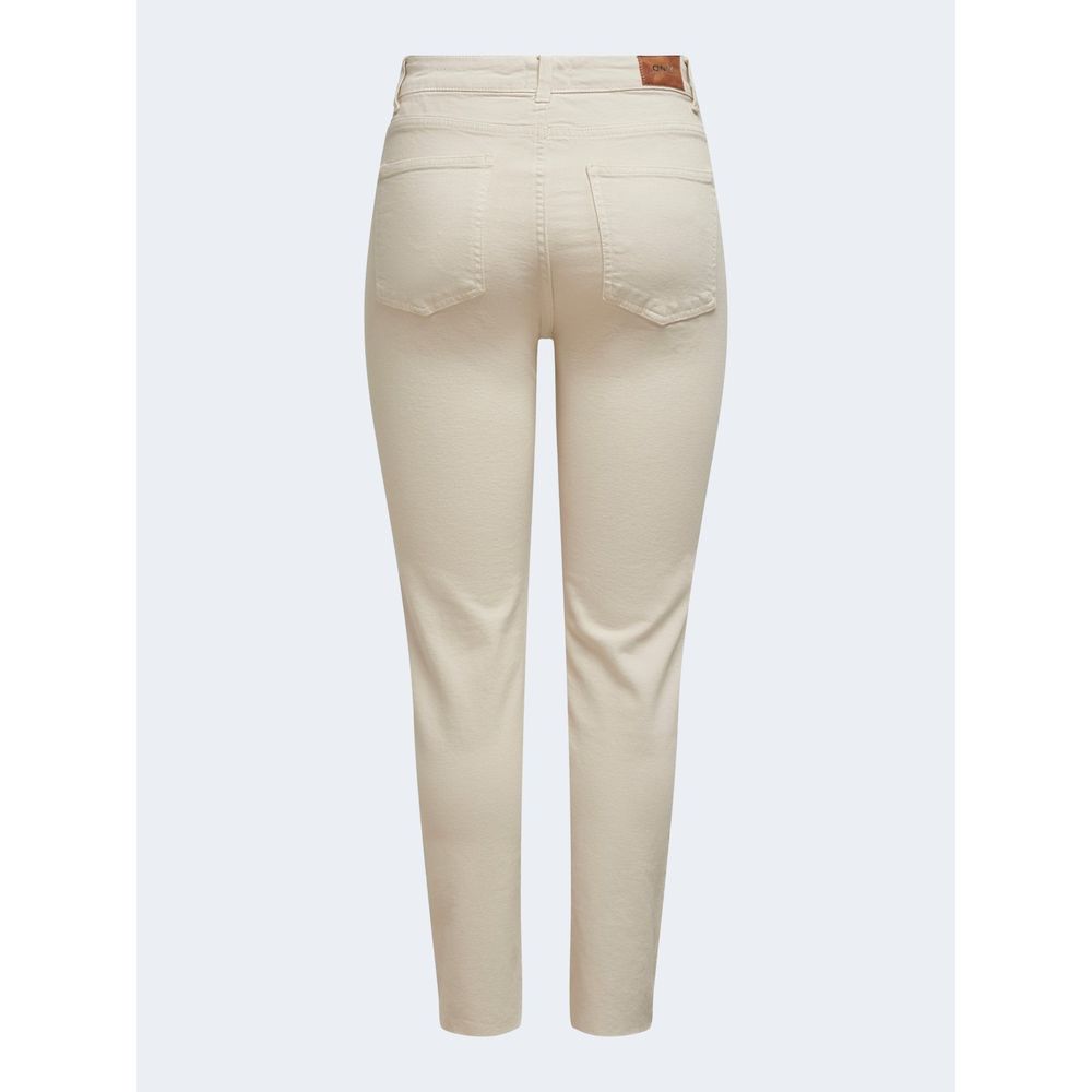 Only Beige Cotton Jeans & Pant