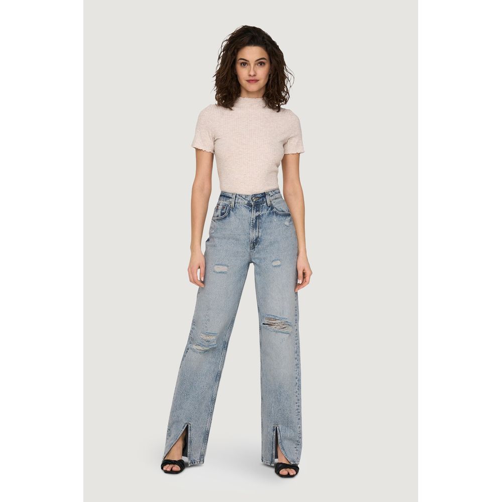 Only Light Blue Cotton Jeans & Pant W26 / L32