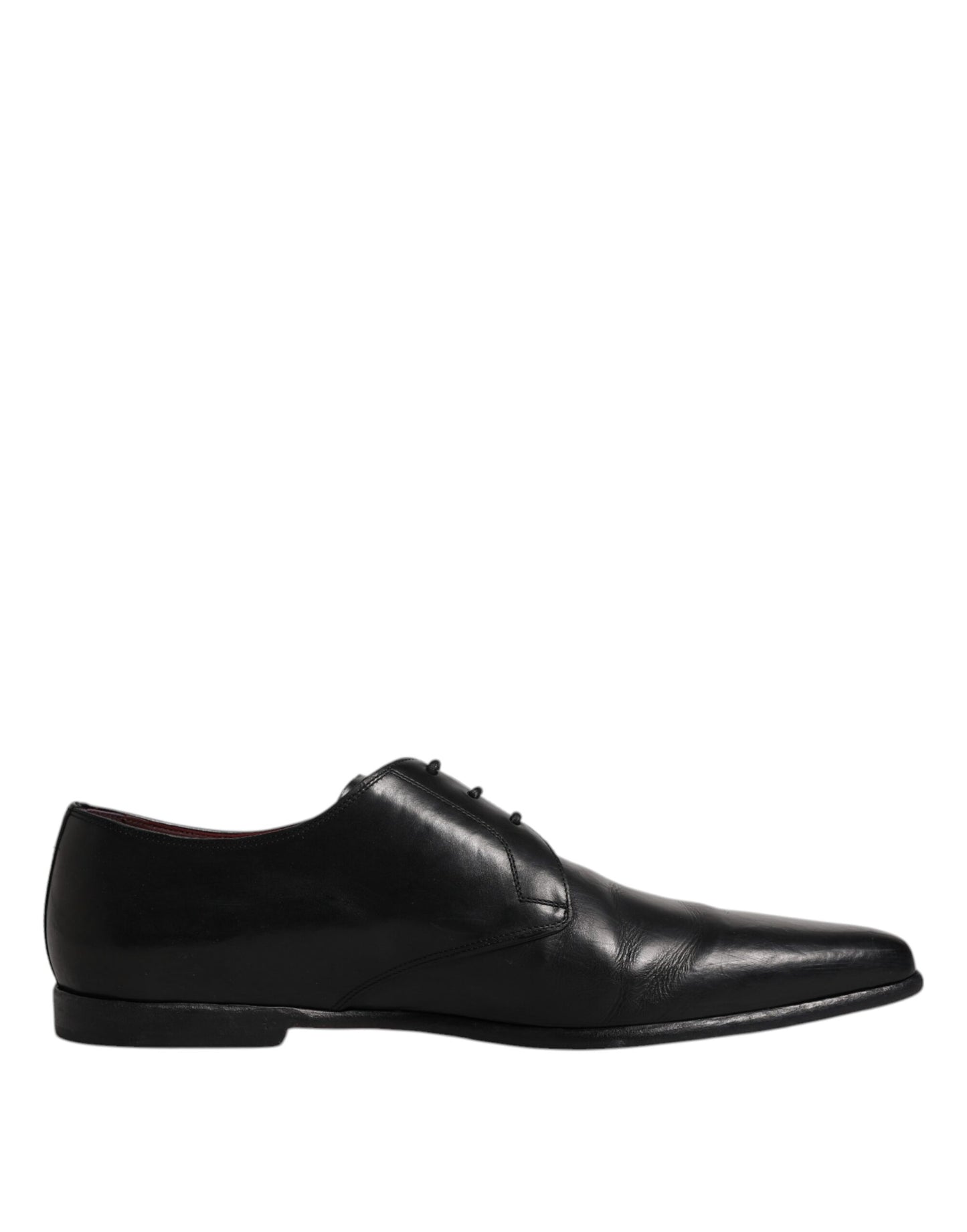 Dolce & Gabbana Black Leather Lace Up Men Derby Formal Shoes EU44 / US11