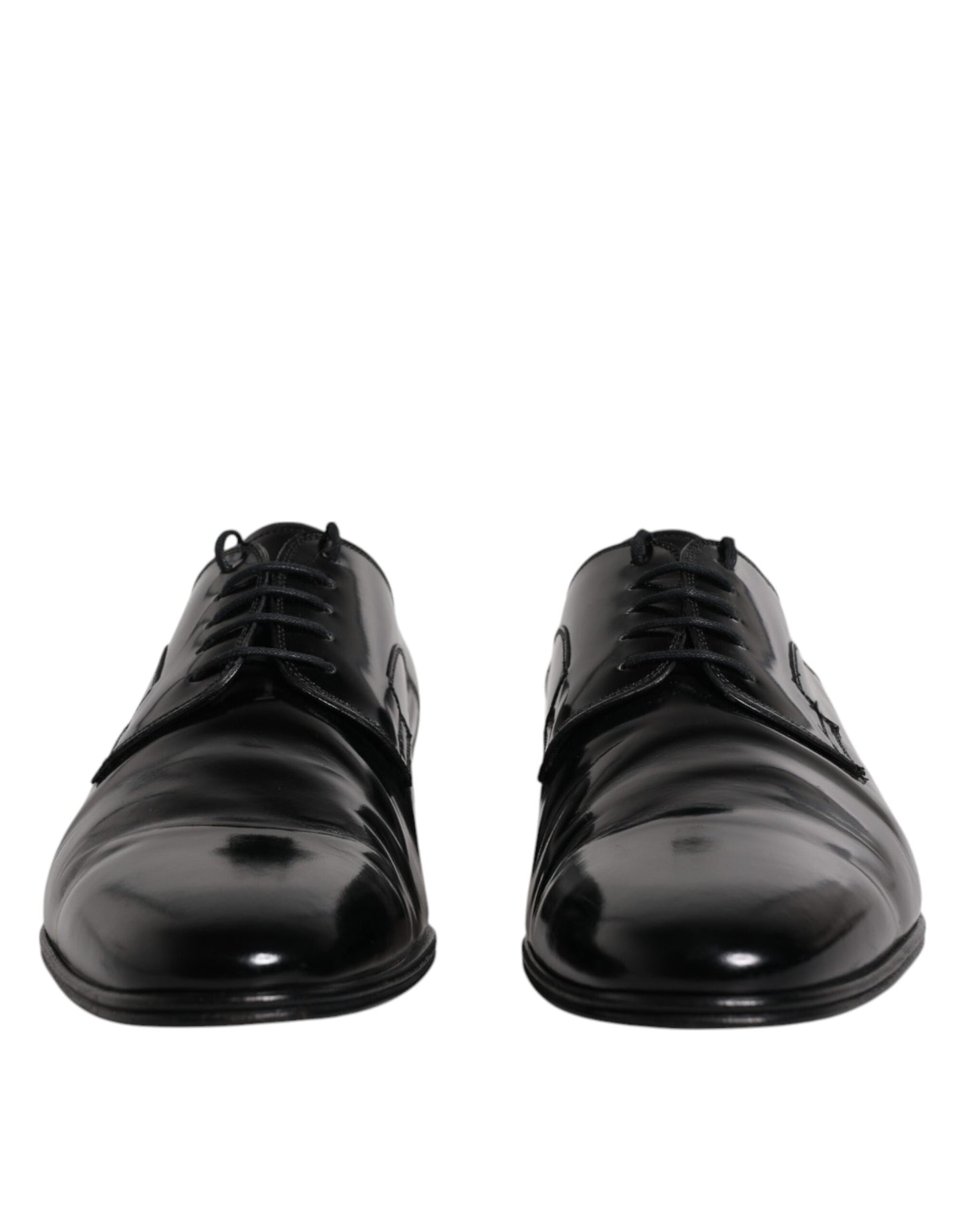 Dolce & Gabbana Black Leather Lace Up Derby Formal Shoes EU44.5 / US11.5