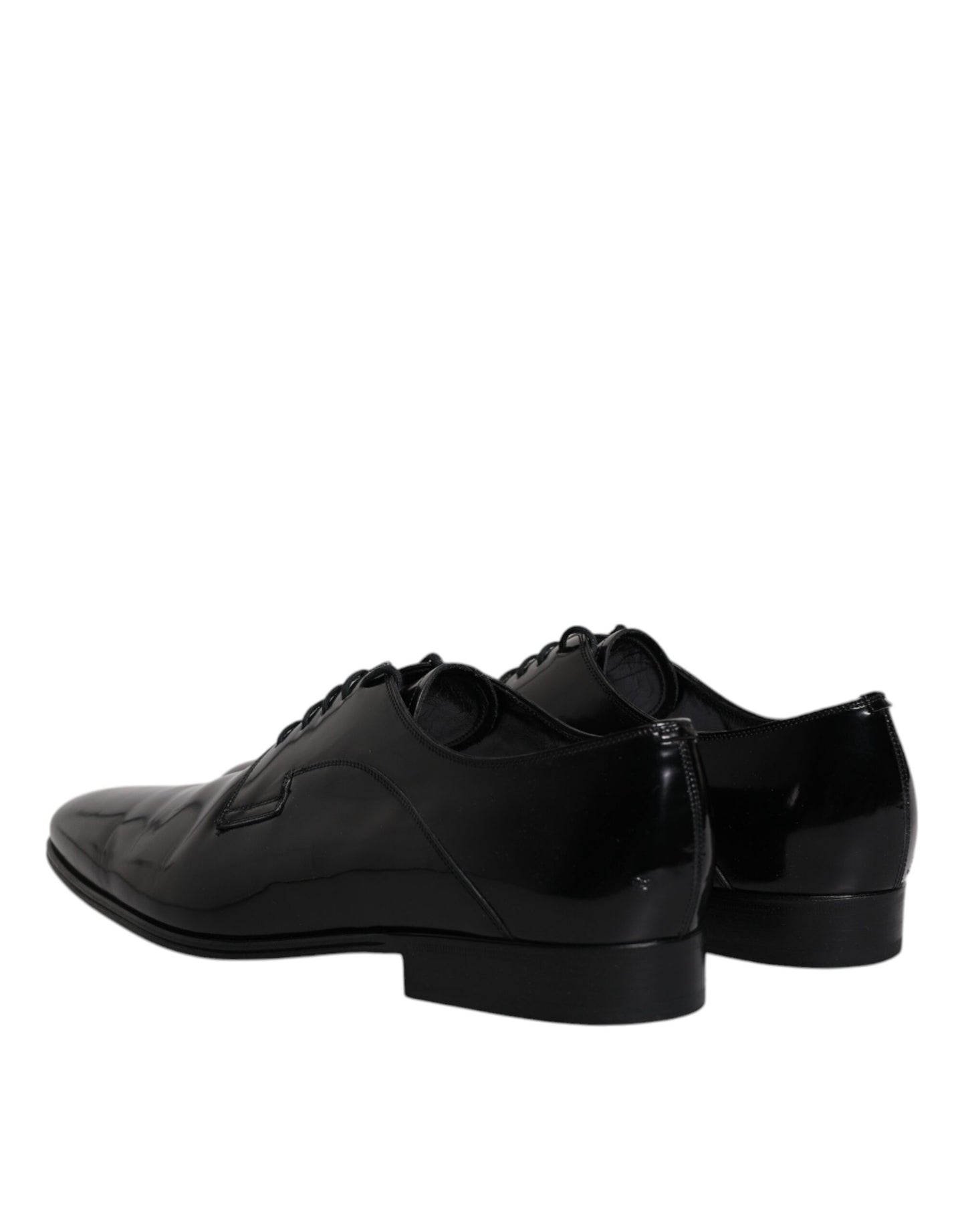 Dolce & Gabbana Black Leather Lace Up Derby Formal Shoes EU44.5 / US11.5