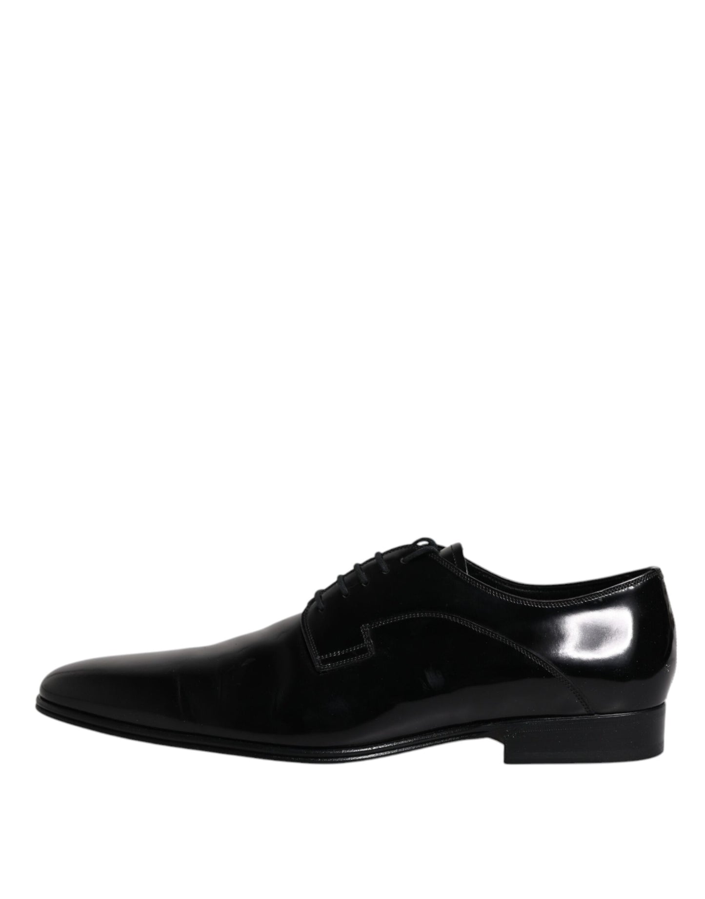 Dolce & Gabbana Black Leather Lace Up Derby Formal Shoes EU44.5 / US11.5