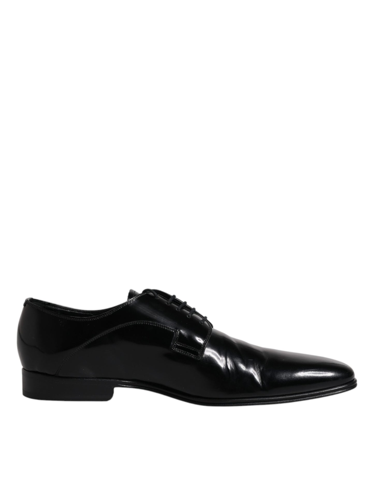 Dolce & Gabbana Black Leather Lace Up Derby Formal Shoes EU44.5 / US11.5