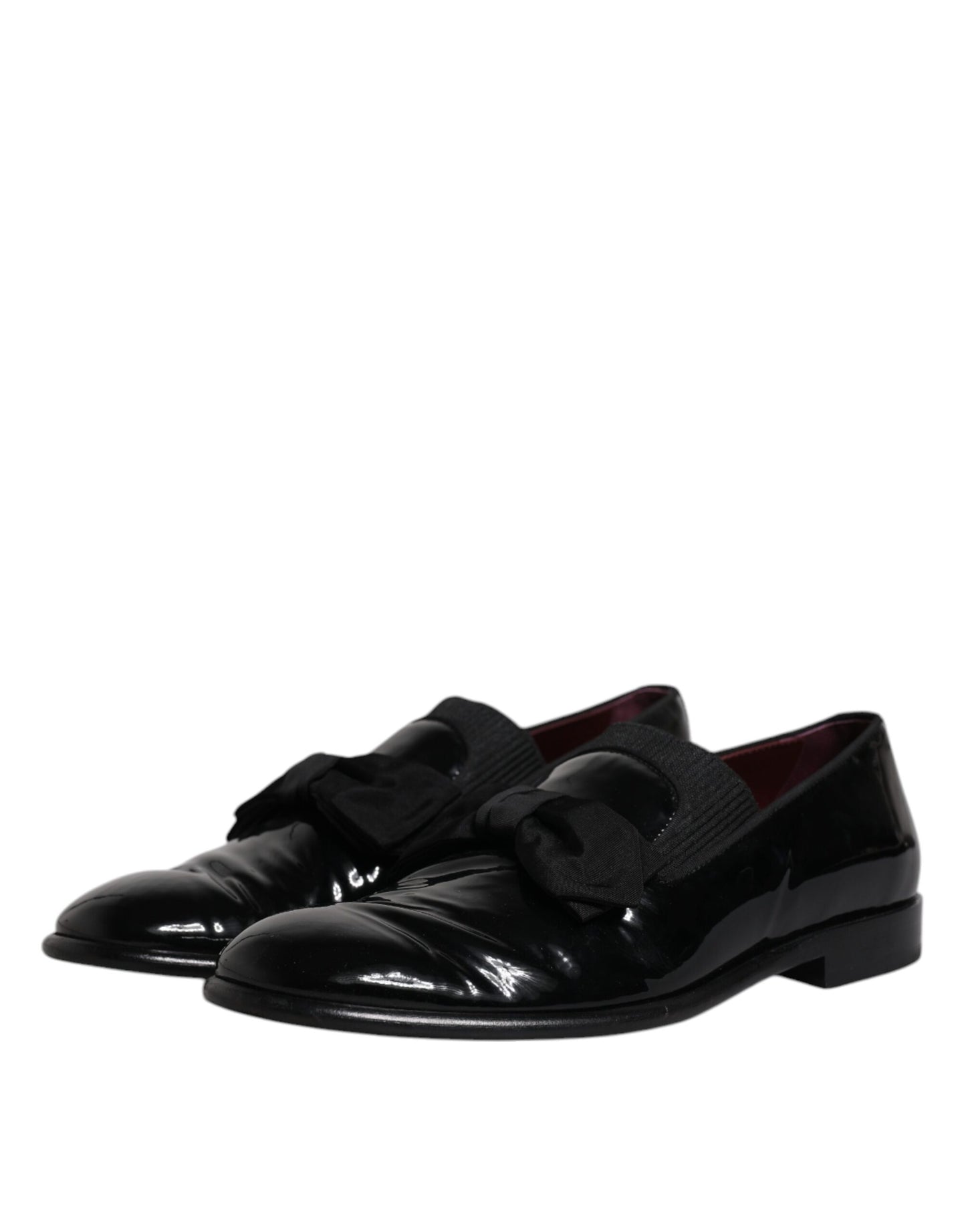 Dolce & Gabbana Black Leather Loafers Men Formal Dress Shoes EU41 / US8