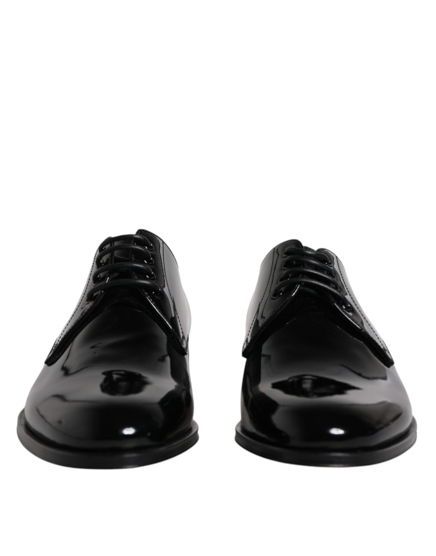 Dolce & Gabbana Black Patent Leather Derby Formal Dress Shoes EU40 / US7