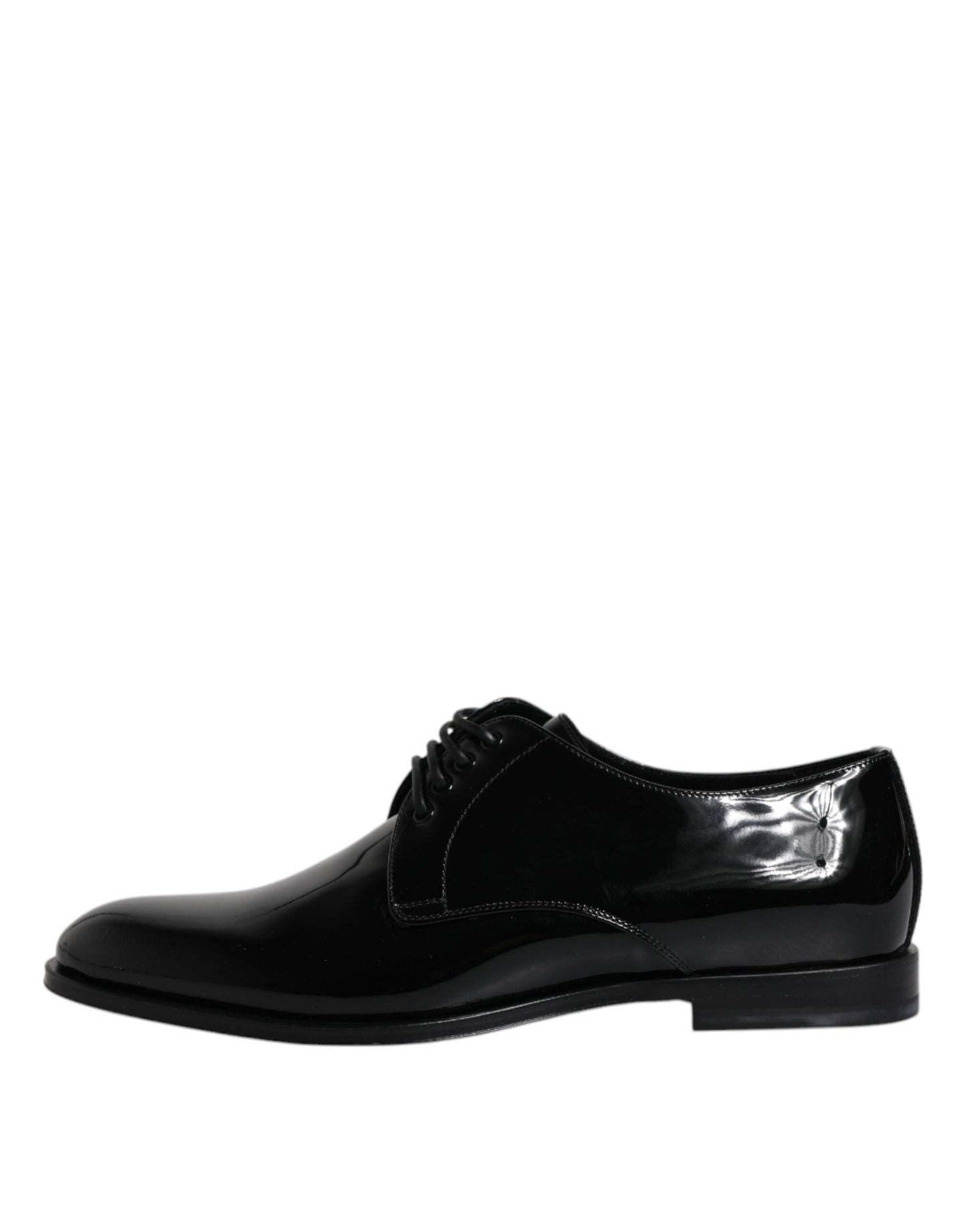 Dolce & Gabbana Black Patent Leather Derby Formal Dress Shoes EU40 / US7