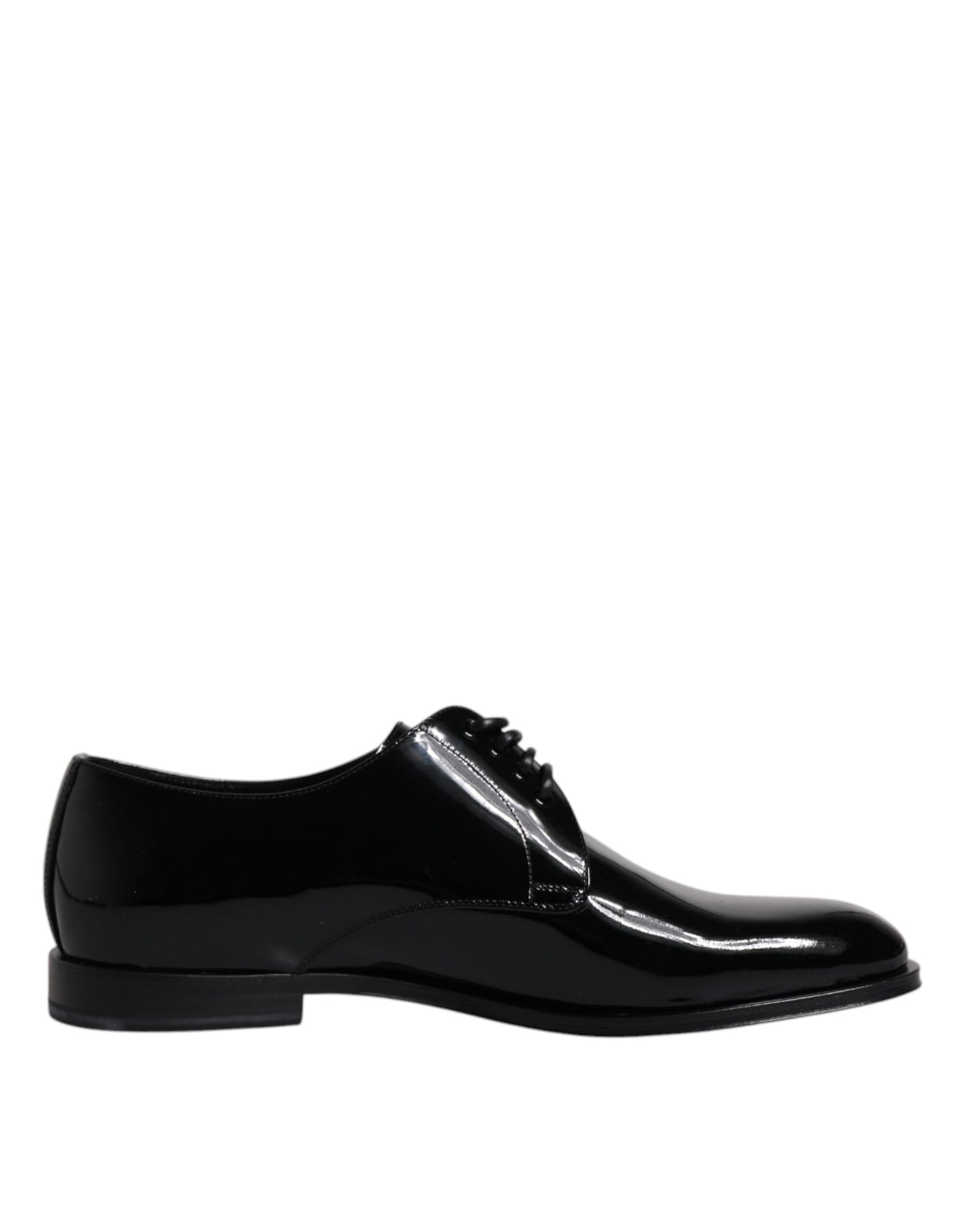 Dolce & Gabbana Black Patent Leather Derby Formal Dress Shoes EU40 / US7