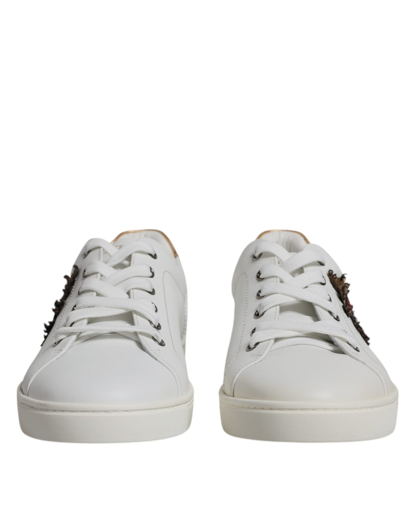 Dolce & Gabbana White London Heart Low Top Sneakers Shoes EU42 / US9