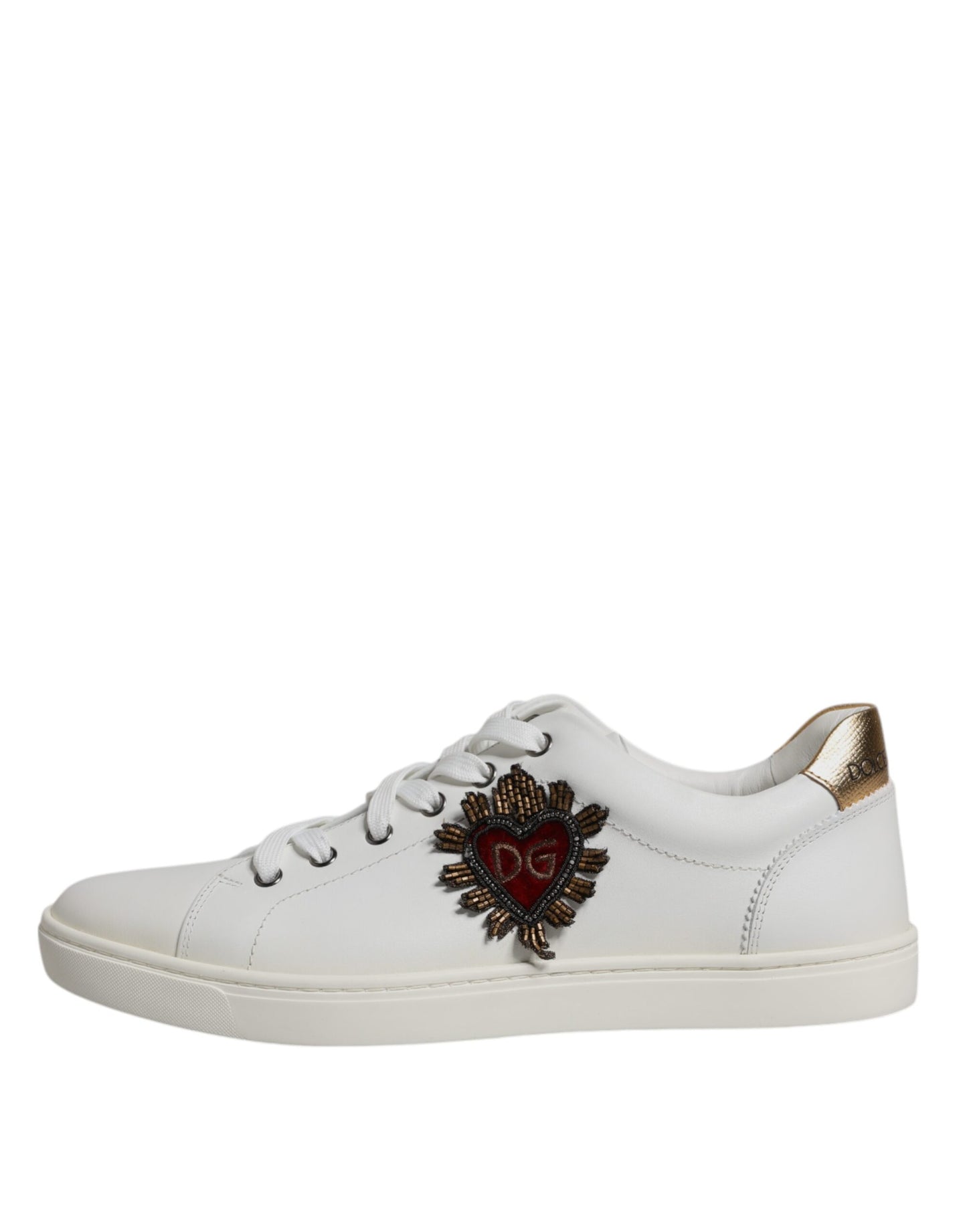 Dolce & Gabbana White London Heart Low Top Sneakers Shoes EU42 / US9