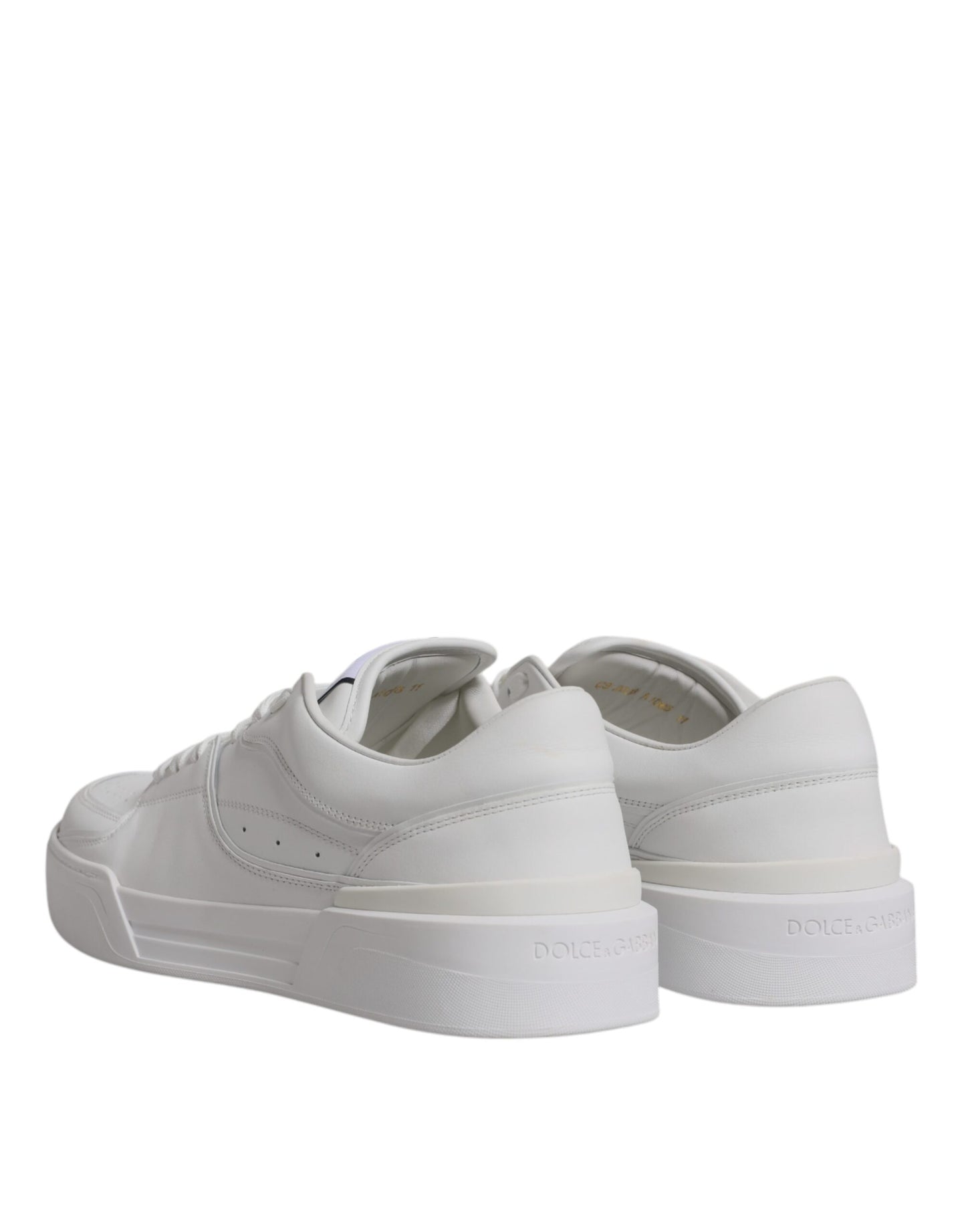 Dolce & Gabbana White Miami Leather Low Top Sneakers Shoes EU43 / US10