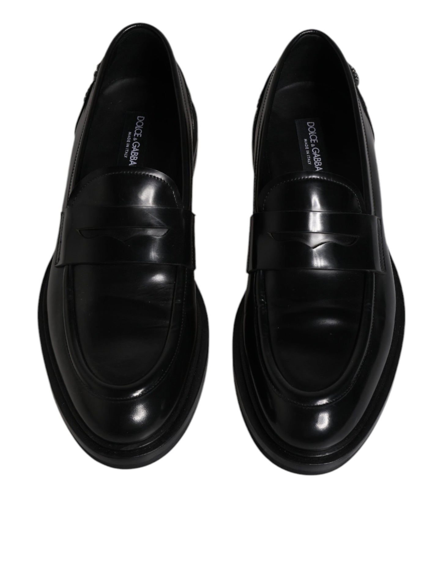 Dolce & Gabbana Black Leather Mocassin Formal Dress Shoes EU40.5 / US7.5