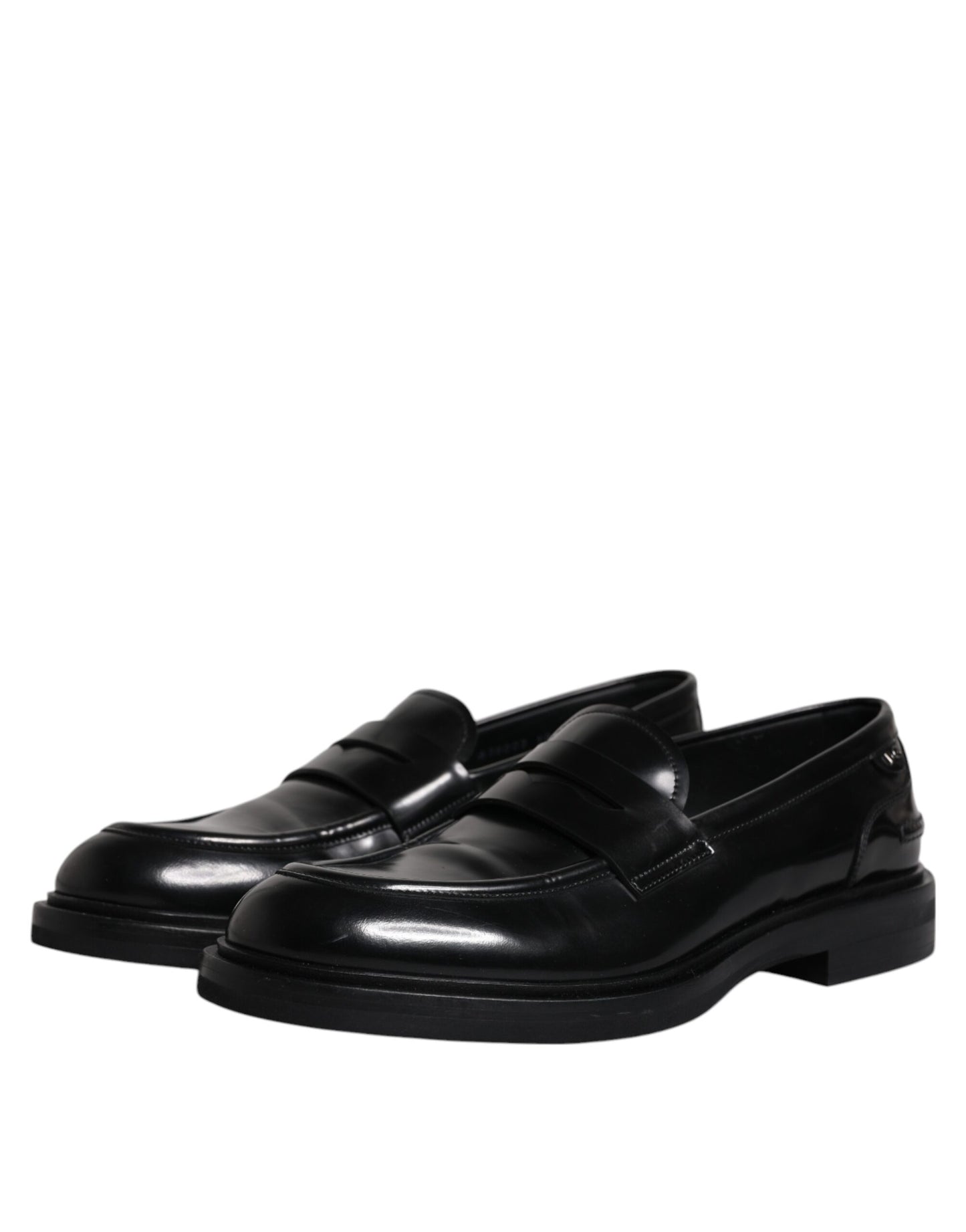 Dolce & Gabbana Black Leather Mocassin Formal Dress Shoes EU40.5 / US7.5